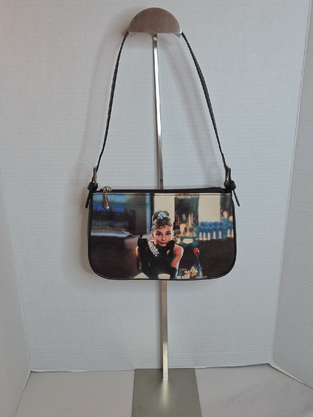 Black Evening Print Shoulder Bag - Classic Icon Image
